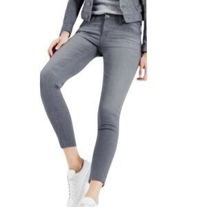 AG The Stevie Ankle Slim Straight Gray Jeans